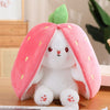 Wanghong Cute Transforms Into Strawberry Rabbit Doll Plush Toy